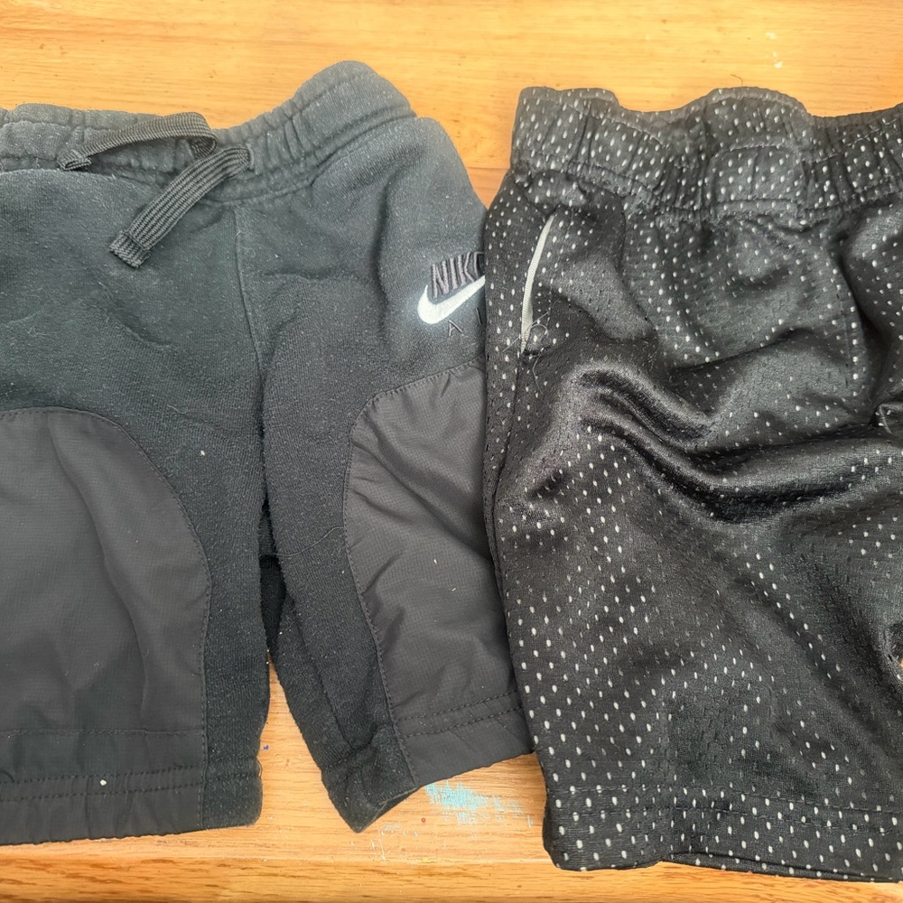 Kids Black Shorts Duo